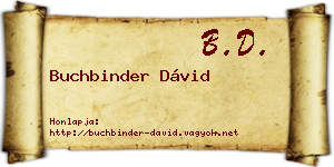 Buchbinder Dávid névjegykártya