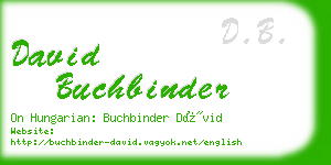david buchbinder business card